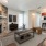 a living room with a fireplace