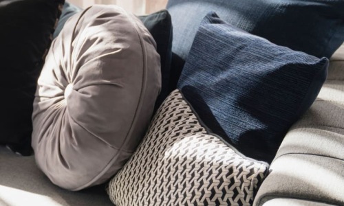 pillows on a couch